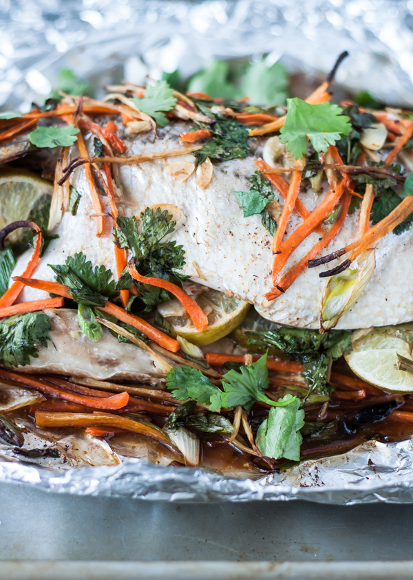 Asian Style Baked Rockfish - A Beautiful Plate