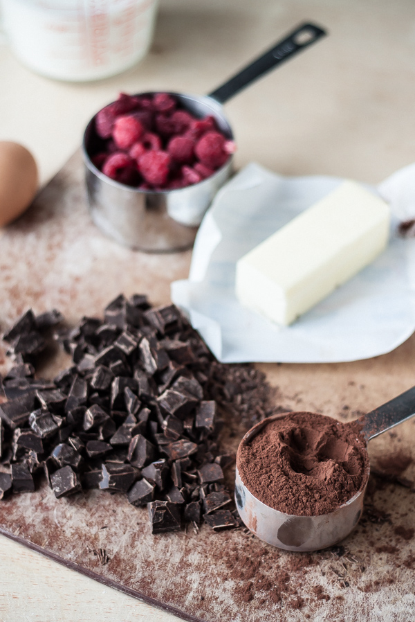 Dark Chocolate Chunk Raspberry Muffin Ingredients