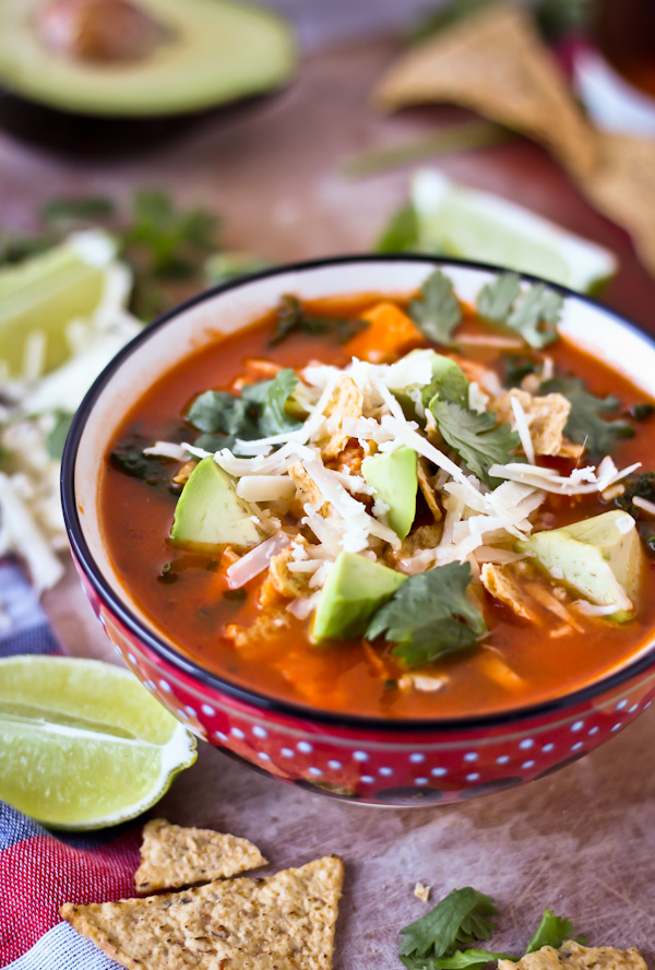 Classic Mexican Tortilla Soup - A Beautiful Plate