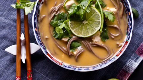 Thai Coconut Chicken Noodle Soup A Beautiful Plate