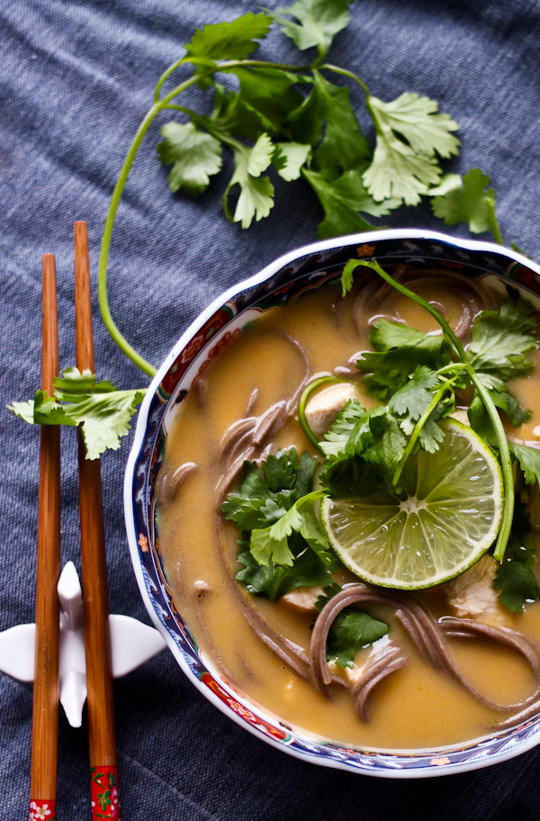 Thai Coconut Chicken Noodle Soup