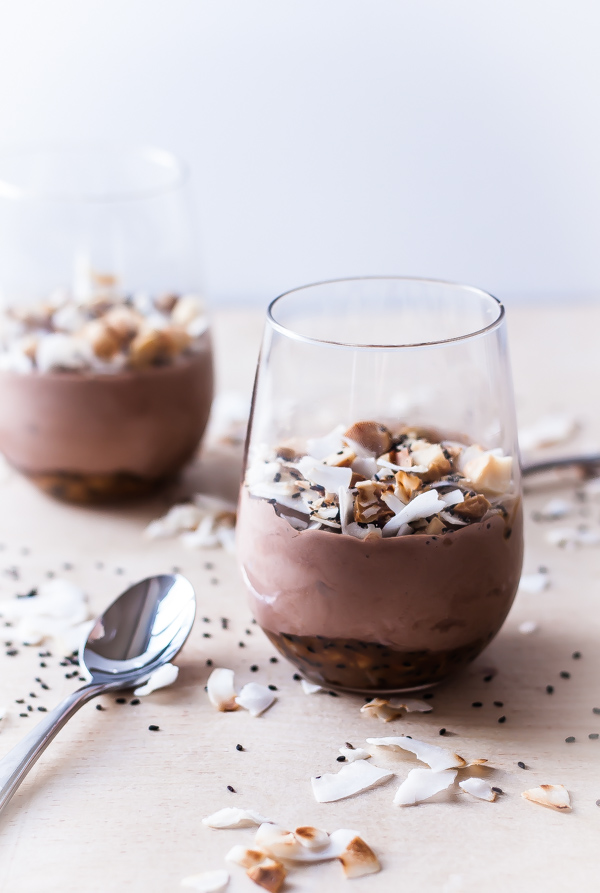 Chocolate Sundaes with Black Sesame and Macadamia Nut Caramel