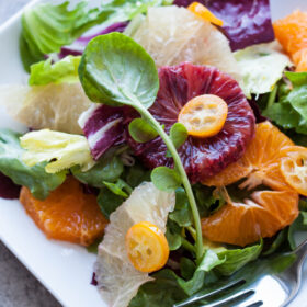 Citrus Salad with Bitter Greens | bloggingoverthyme.com