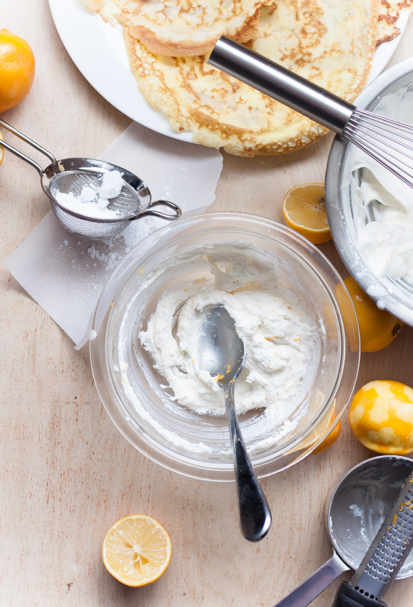 How to Make Crepes with Whipped Meyer Lemon Ricotta