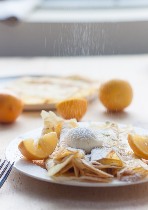 Crepes with Whipped Meyer Lemon Ricotta