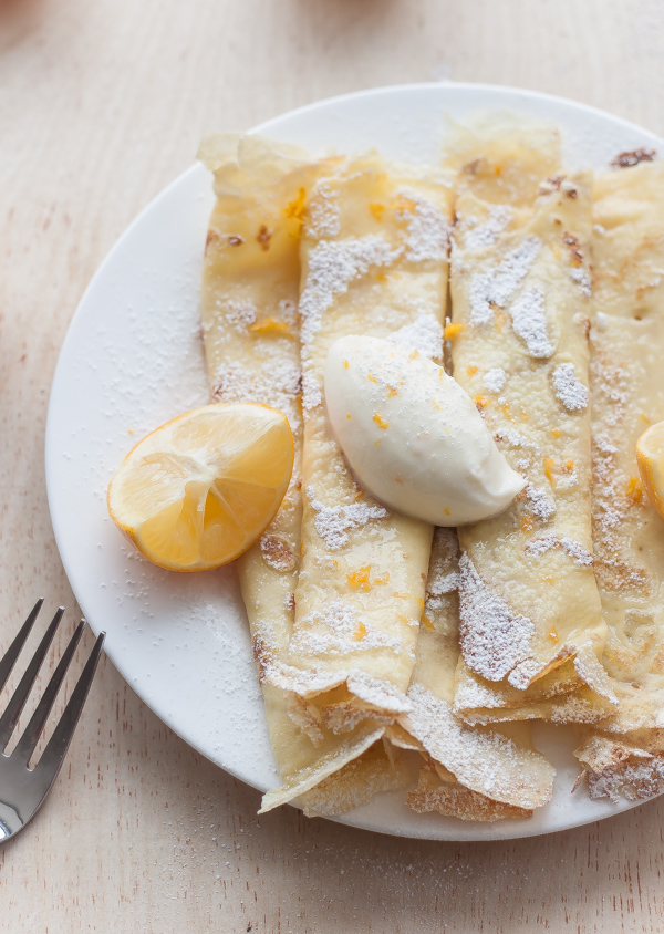 Crepes with Whipped Meyer Lemon Ricotta