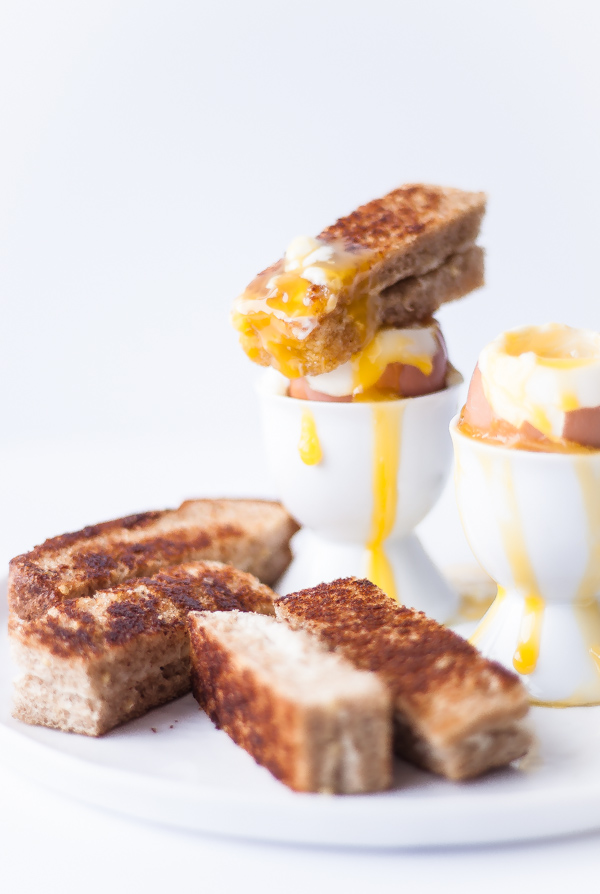 Perfect Soft-Boiled Eggs with Grilled Cheese Soldiers