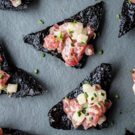 Tuna Tartare with Nori Chips