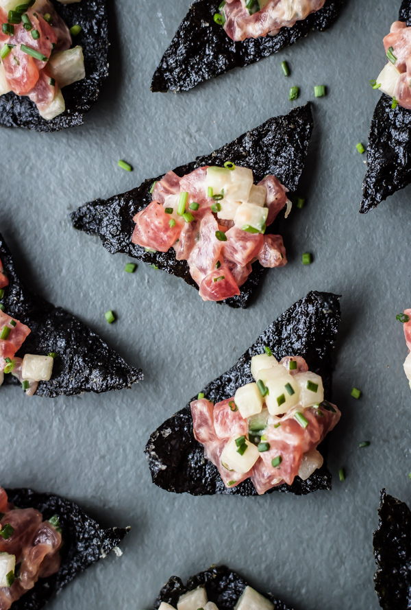 Tuna Tartare with Nori Chips