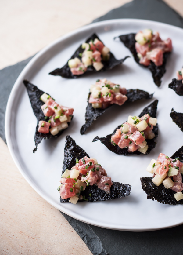 Tuna Tartare with Nori Chips