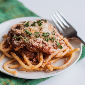 Bucatini with Porcini Mushroom Ragu