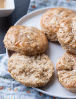 Cheddar Biscuits with Black Pepper Honey Glaze