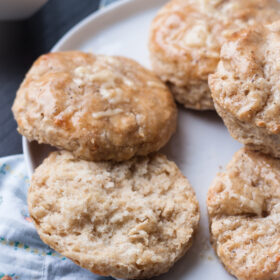 Cheddar Biscuits with Black Pepper Honey Glaze