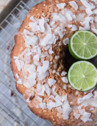 Coconut Cardamom Lime Tea Cake