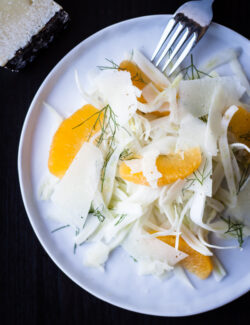 Shaved Fennel Orange and Pecorino Salad