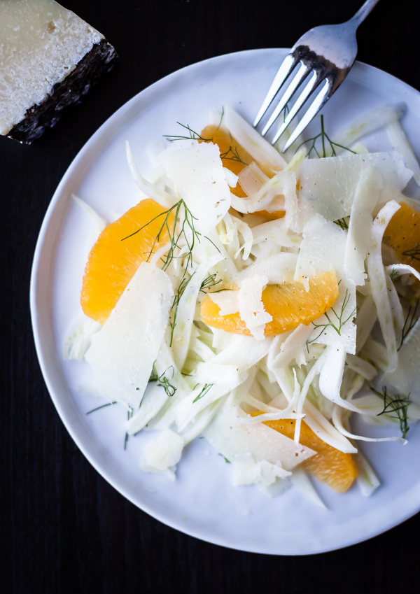 Shaved Fennel Orange and Pecorino Salad