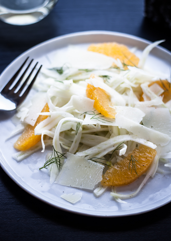 Shaved Fennel Orange and Pecorino Salad