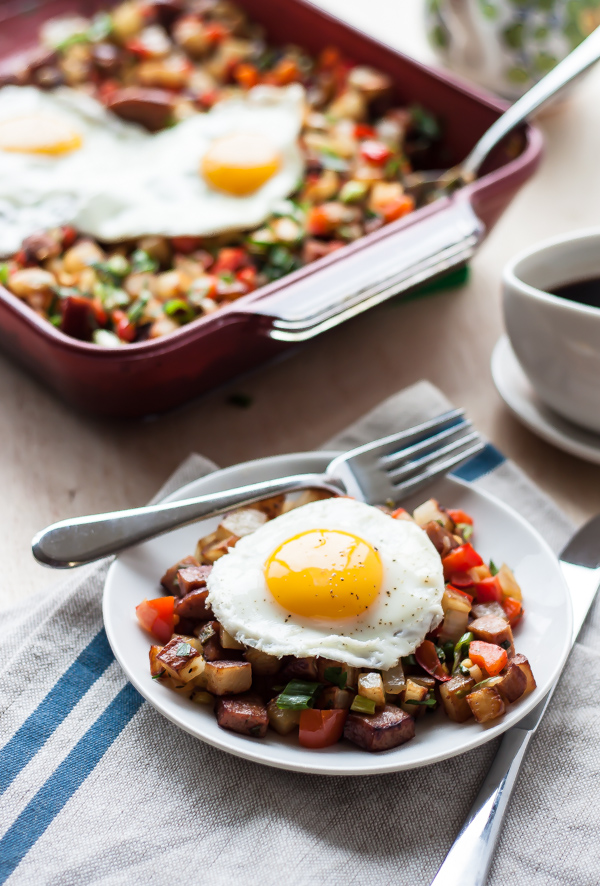 Potato Keilbasa Breakfast Hash