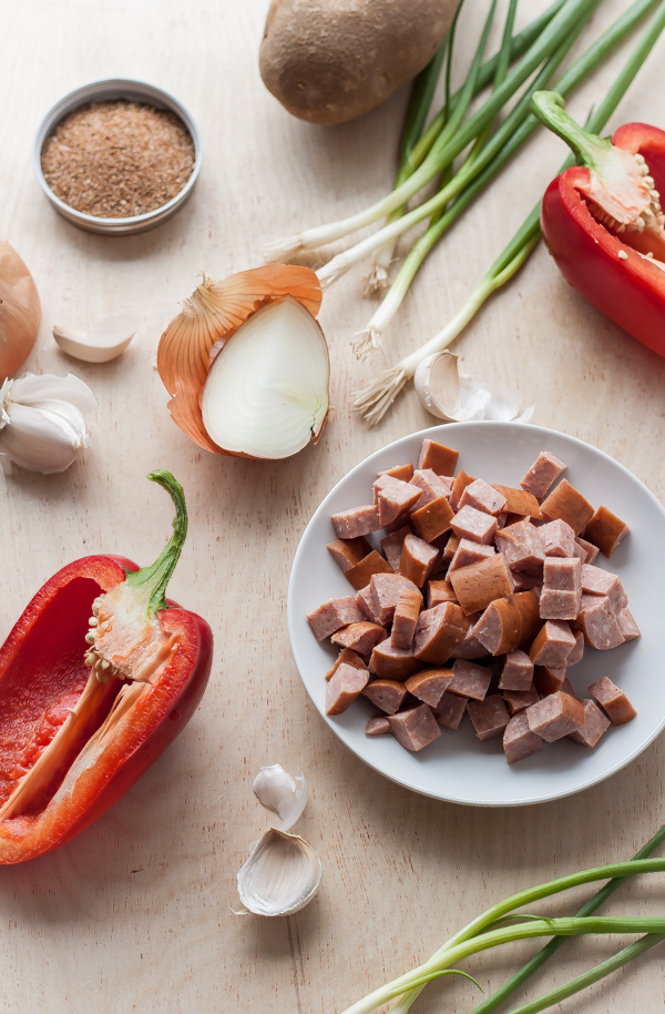 Potato Keilbasa Breakfast Hash Ingredients