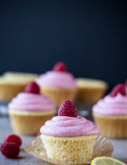 Spiked Raspberry Lemonade Cupcakes