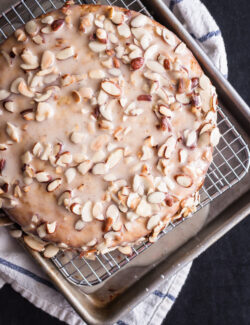 Almond Olive Oil Cake with Brown Butter Glaze