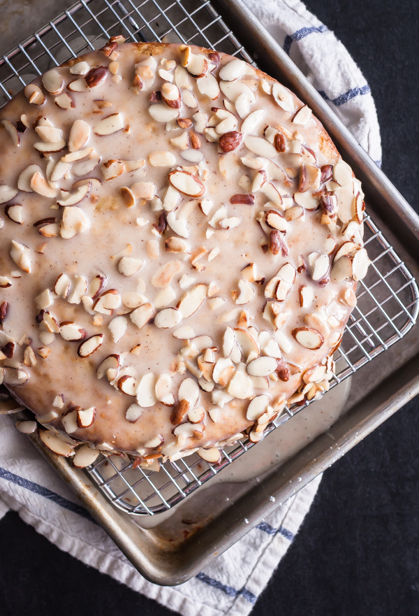 Almond Olive Oil Cake with Brown Butter Glaze