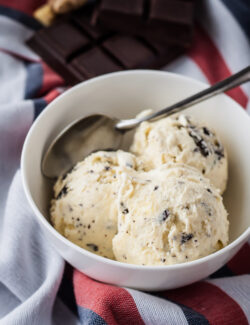 Ginger Ice Cream with Chocolate Bits
