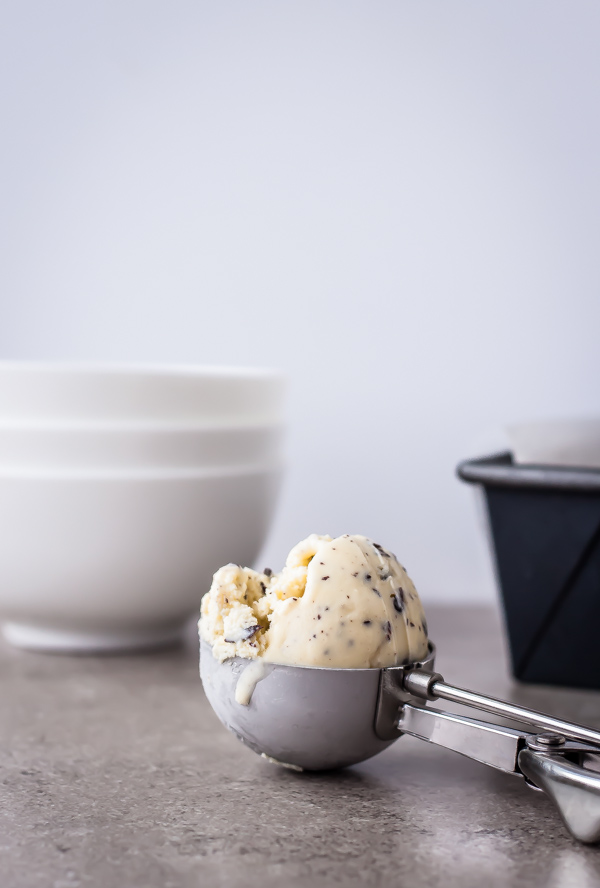 Ginger Ice Cream with Chocolate Bits