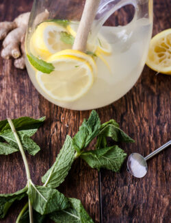 Fresh Mint Ginger Lemonade