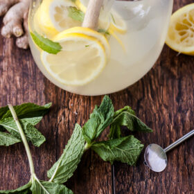 Fresh Mint Ginger Lemonade