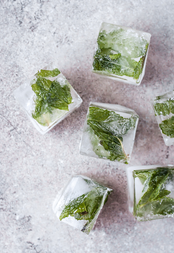 Mint Leaf Ice Cubes