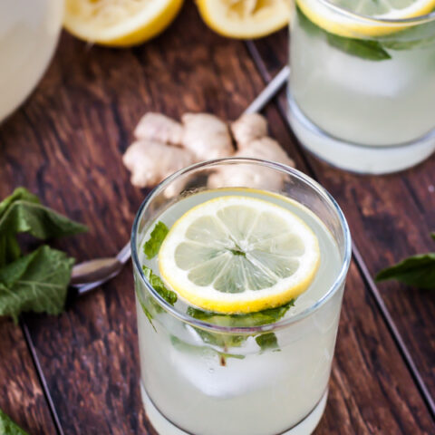 Fresh Mint Ginger Lemonade A Beautiful Plate