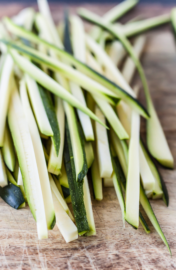 Zucchini Matchsticks for Frying