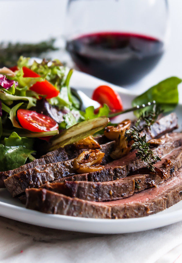 Butter Basted Flank Steak - A Beautiful Plate