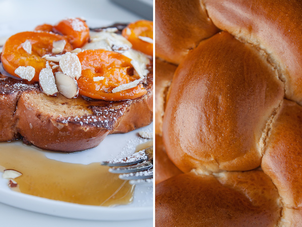 Challah French Toast with Roasted Apricots and Vanilla Mascarpone