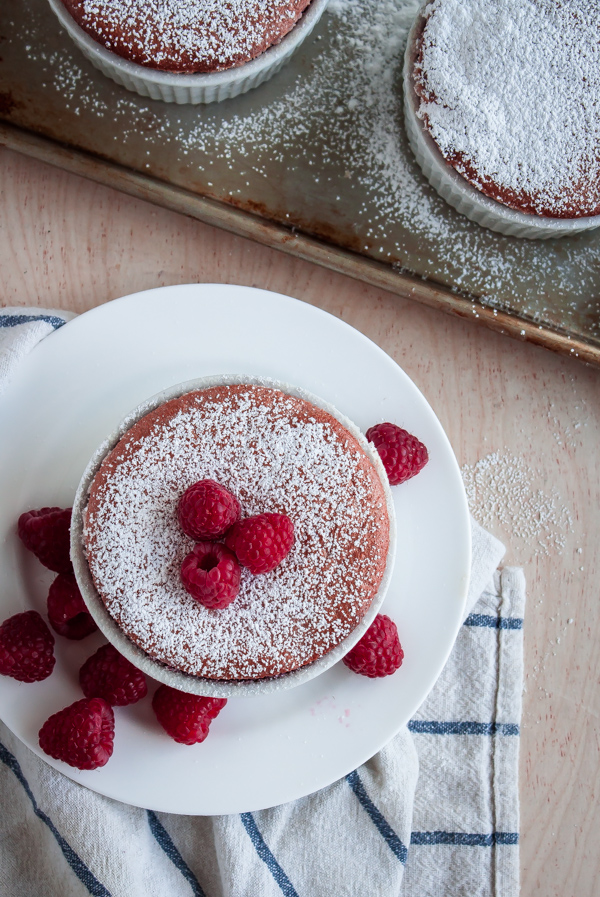 Raspberry Soufflés