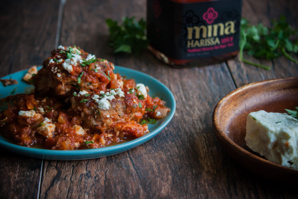 Spicy Harissa Lamb Meatballs with Feta