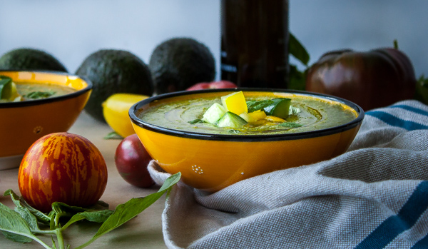 Creamy Heirloom Tomato and Avocado Gazpacho