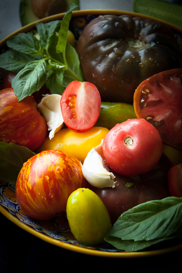 Creamy Heirloom Tomato and Avocado Gazpacho