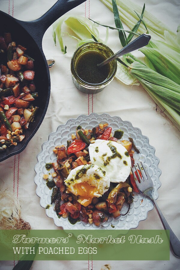 Farmers Market Hash with Poached Eggs