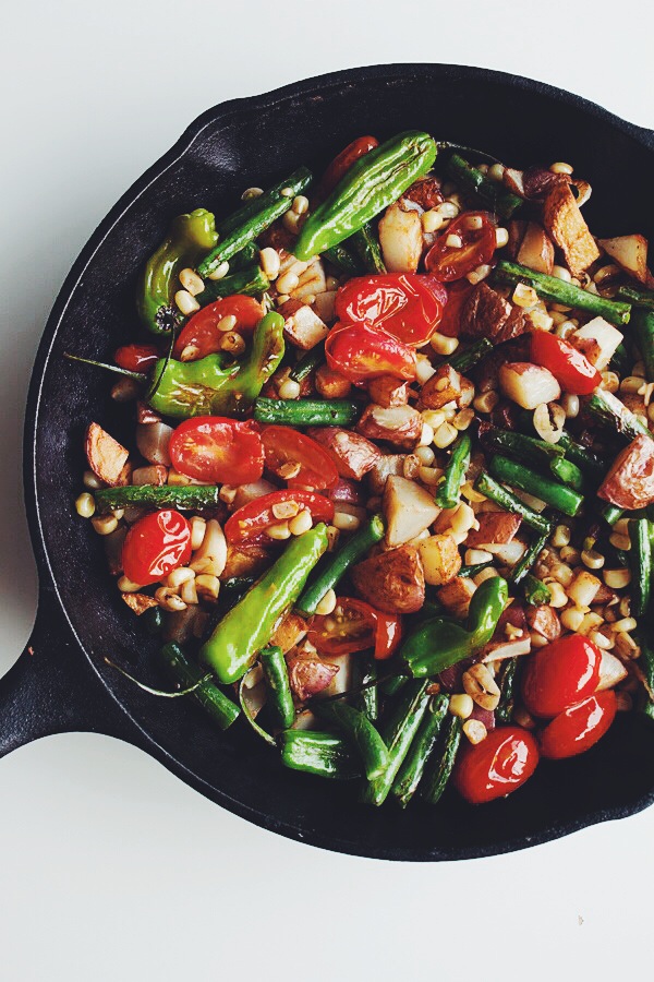 Farmers Market Hash in Cast Iron Skillet