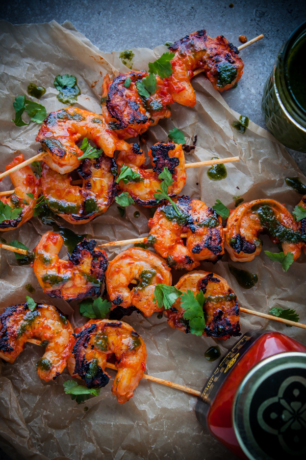 Harissa Shrimp - Serving Dumplings