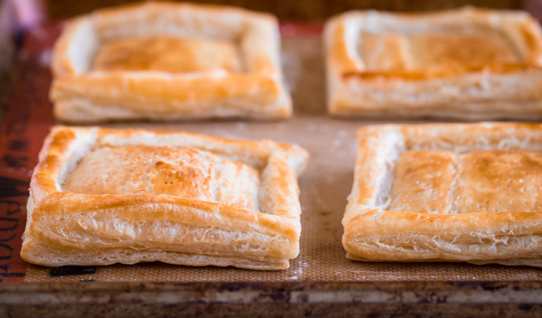 Baked Puff Pastry squares 