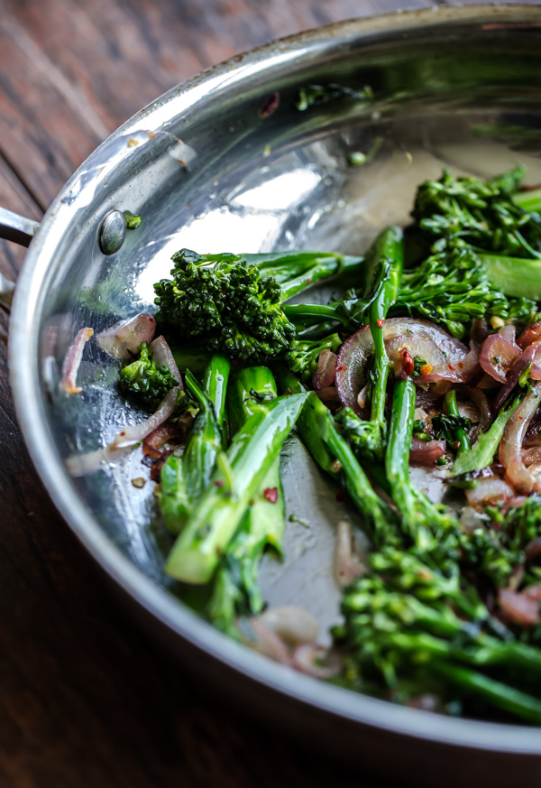 Sautéed Broccolini with Onion