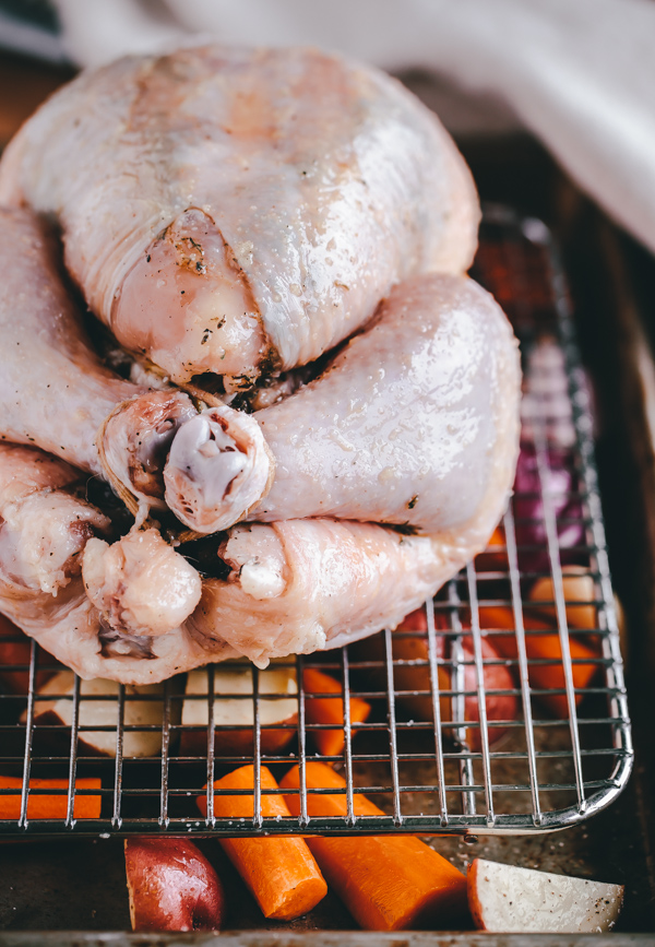 Simple Herb Roasted Chicken with Mixed Vegetables