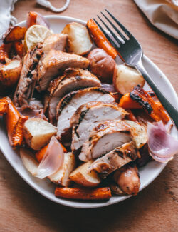 Simple Herb Roasted Chicken with Mixed Vegetables