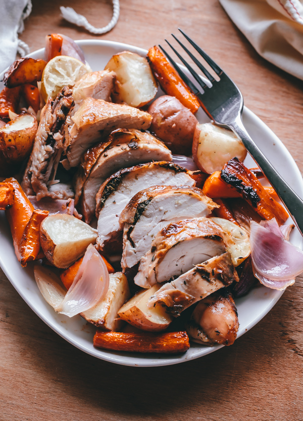 Simple Herb Roasted Chicken with Mixed Vegetables