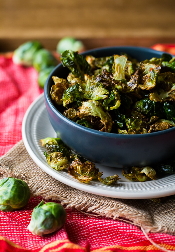 Fried Brussels Sprout Leaves with Lemon and Chili Flakes