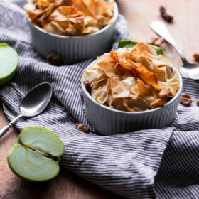 Apple Walnut Phyllo Pies