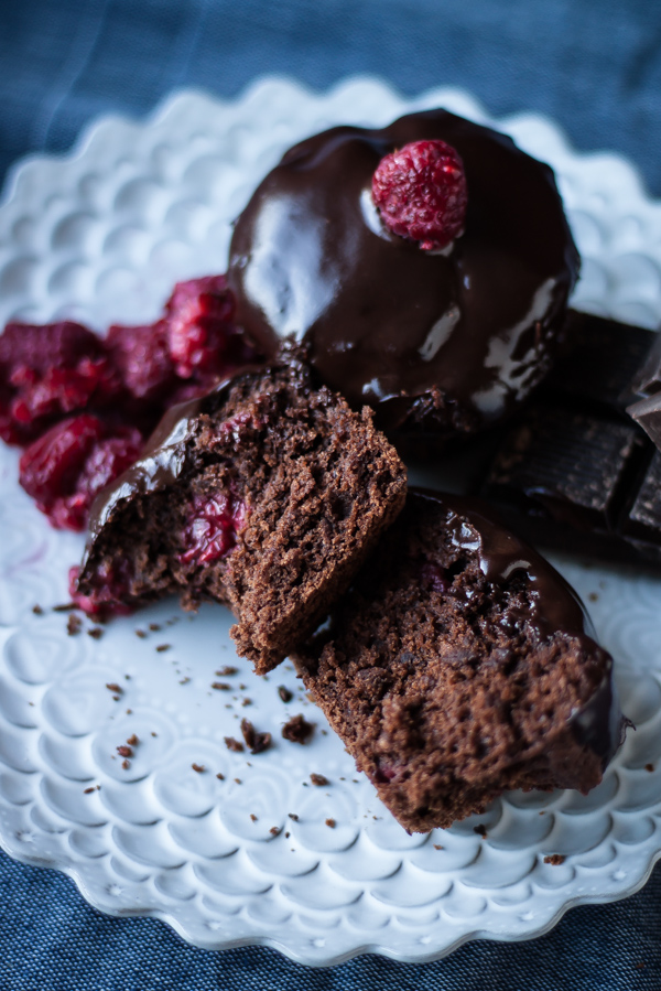 Dark Chocolate Chunk Raspberry Muffins